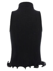 Fendi Black Polyester Sleeveles T-Shirt - IT42