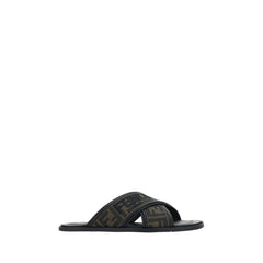 Fendi Black Rubber Slippers