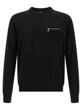 Fendi Black Virgin Wool Cardigan