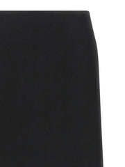 Fendi Black Virgin Wool Midi Skirt