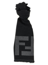 Fendi Black Virgin Wool Scarf