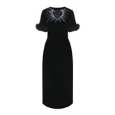 Fendi Black Viscose Cocktail Dress - 40