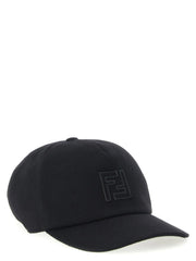 Fendi Black Wool Cap (Baseball Hat) - UNI