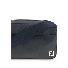 Fendi Blue Calf Leather Bos Taurus Shoulder Bag