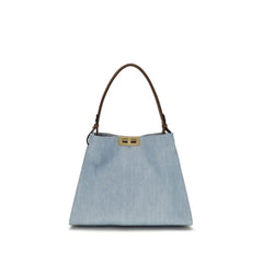 Fendi Blue Calf Leather Bos Taurus Shoulder Bag