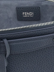 Fendi Blue Calfskin Clutch Bag