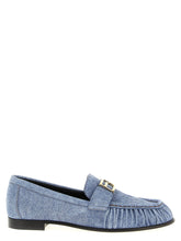 Mocassins en veau bleu Fendi