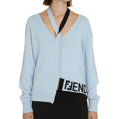 Fendi Blue Cashmere Cardigan - 38