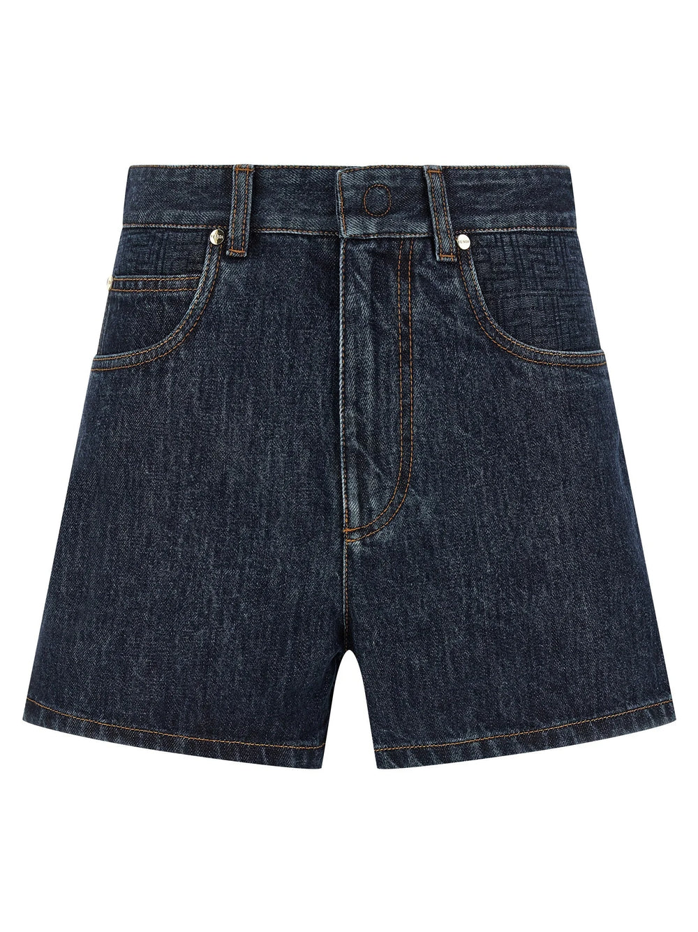 Fendi Blue Cotton Bermuda Shorts