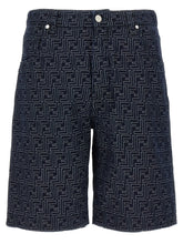 Fendi Blue Cotton Bermuda Shorts