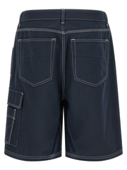 Fendi Blue Cotton Bermuda Shorts - IT50 | L