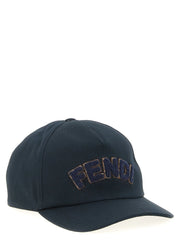 Fendi Blue Cotton Cap (Baseball Hat) - UNI