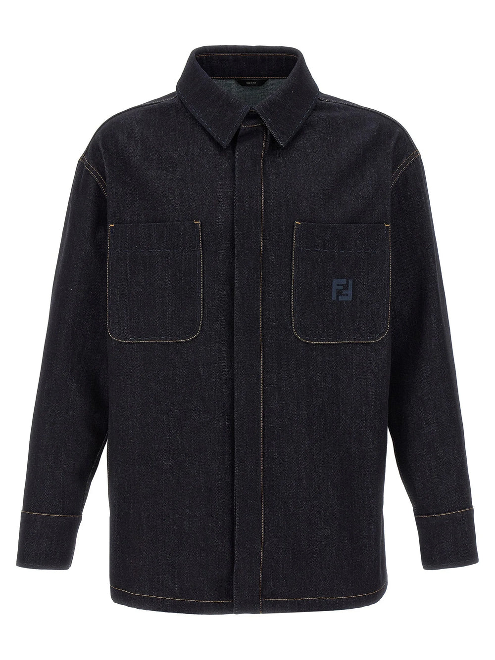Fendi Blue Cotton Denim Jacket