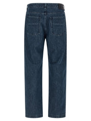 Fendi Blue Cotton Flared Jeans