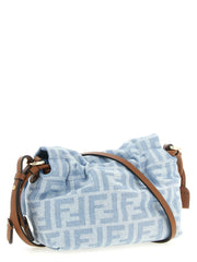 Fendi Blue Cotton Handbag