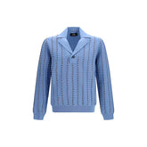 Fendi Blue Cotton Polo Shirt