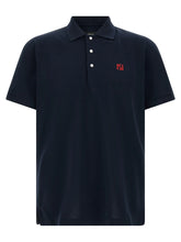 Fendi Blue Cotton Polo Shirt