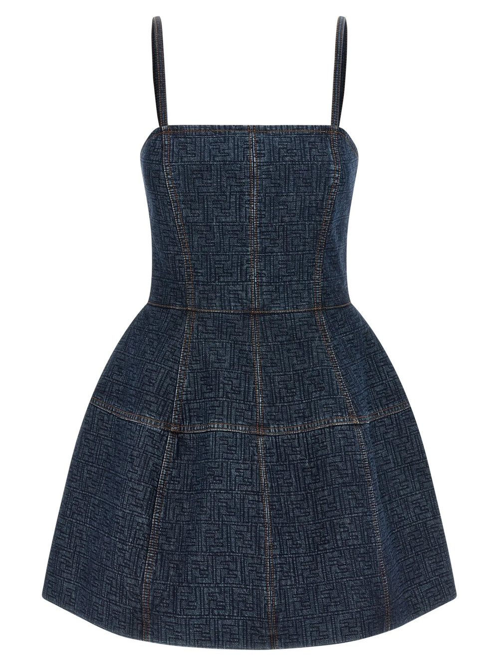 Fendi Blue Cotton Short Dress