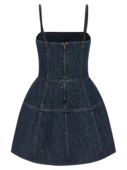 Fendi Blue Cotton Short Dress