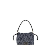 Fendi Blue Cotton Shoulder Bag