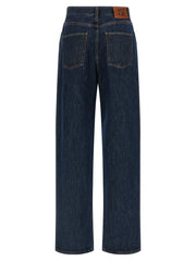 Fendi Blue Cotton Straight-Leg Jeans