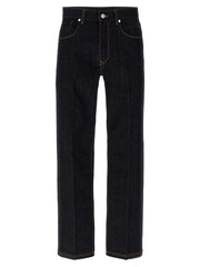 Fendi Blue Cotton Straight-Leg Jeans