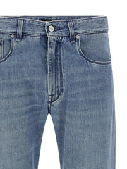 Fendi Blue Cotton Straight-Leg Jeans - W30