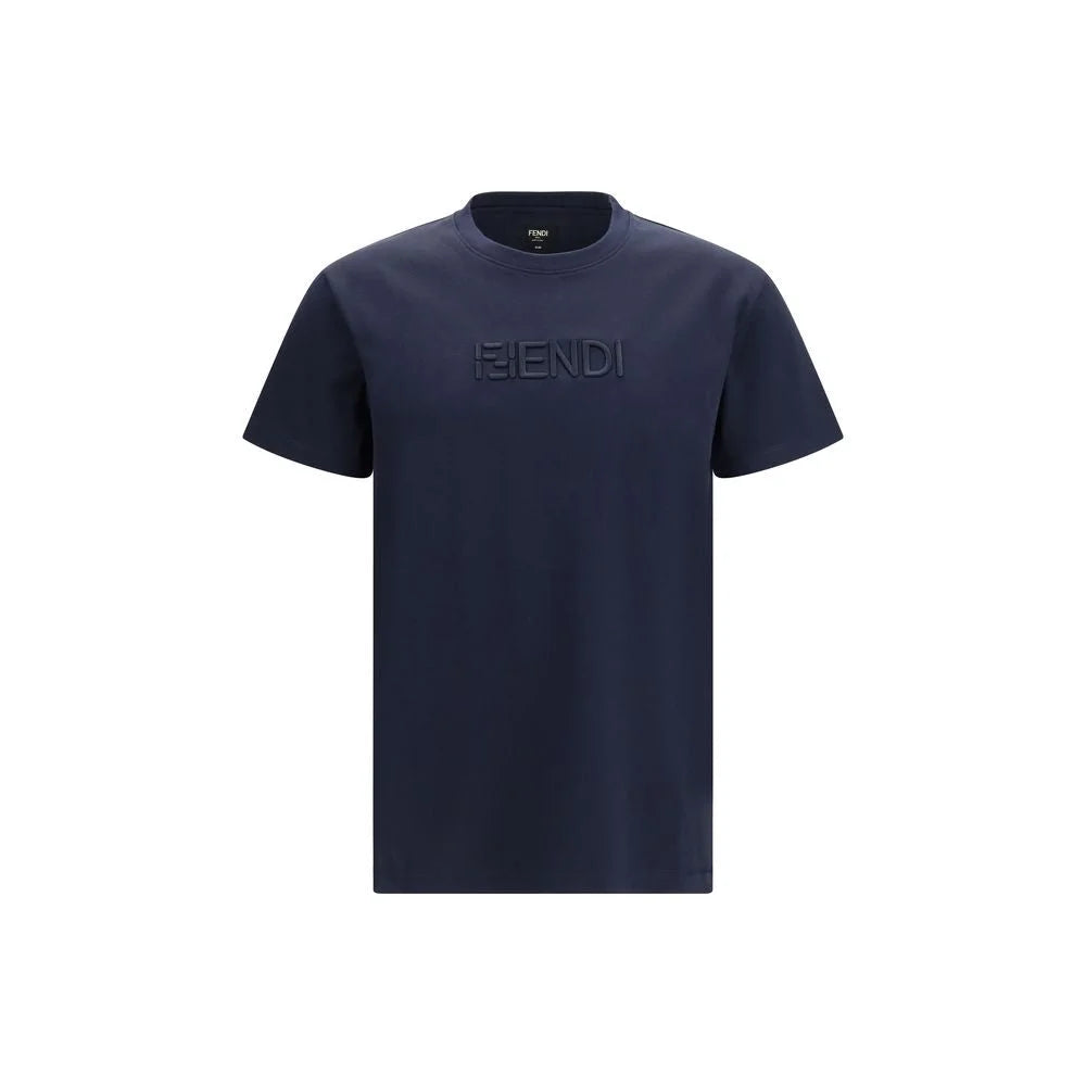 T-shirt Fendi w kolorze niebieskim z bawełny