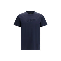 T-shirt Fendi w kolorze niebieskim z bawełny