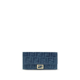 Fendi Blue Cotton Wallet