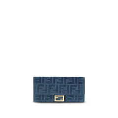 Fendi Blue Cotton Wallet