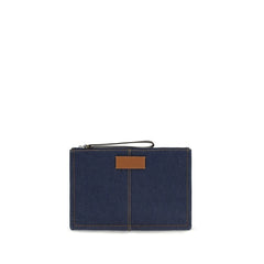 Fendi Blue Cotton Wallet