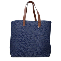 Bolso Bandolera Azul de Tela Fendi