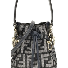 Fendi Blue Fabric Shoulder Bag