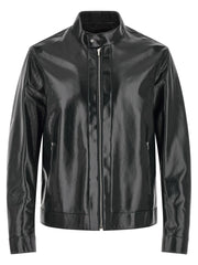 Fendi Blue Lamb Leather Leather Jacket