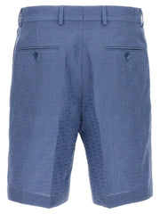 Fendi Blue Linen Bermuda Shorts - IT50 | L