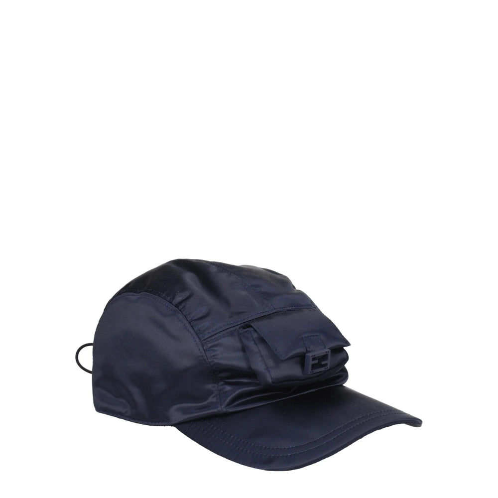 Fendi Blue Polyamide Caps (Baseball Hat) - UNI