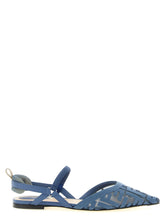 Fendi Blue Polyamide Flat Sandals