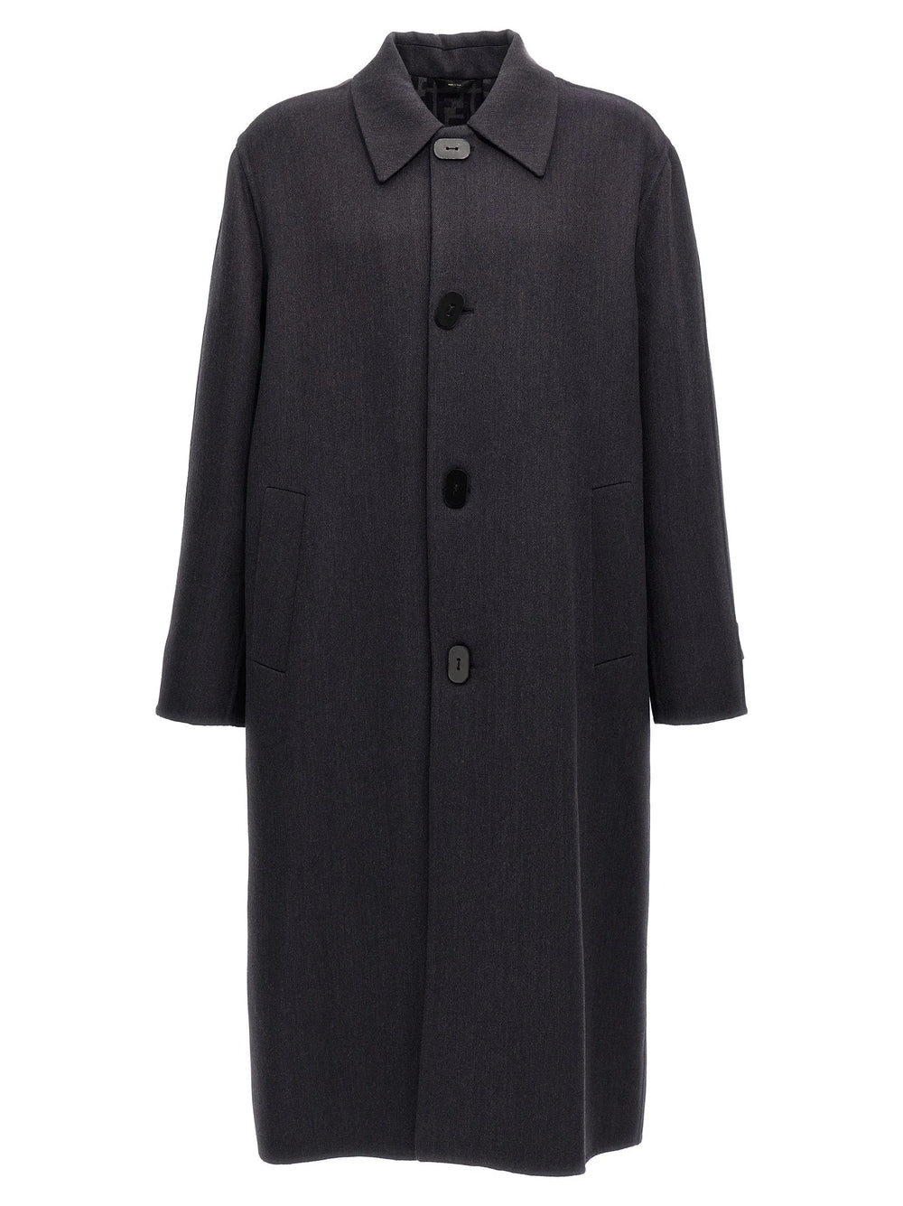 Fendi Blue Virgin Wool Coat
