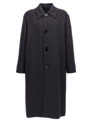 Fendi Blue Virgin Wool Coat