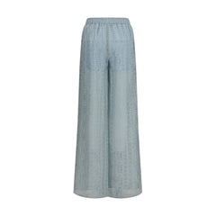 Fendi Blue Viscose Casual Pants - IT38 | S