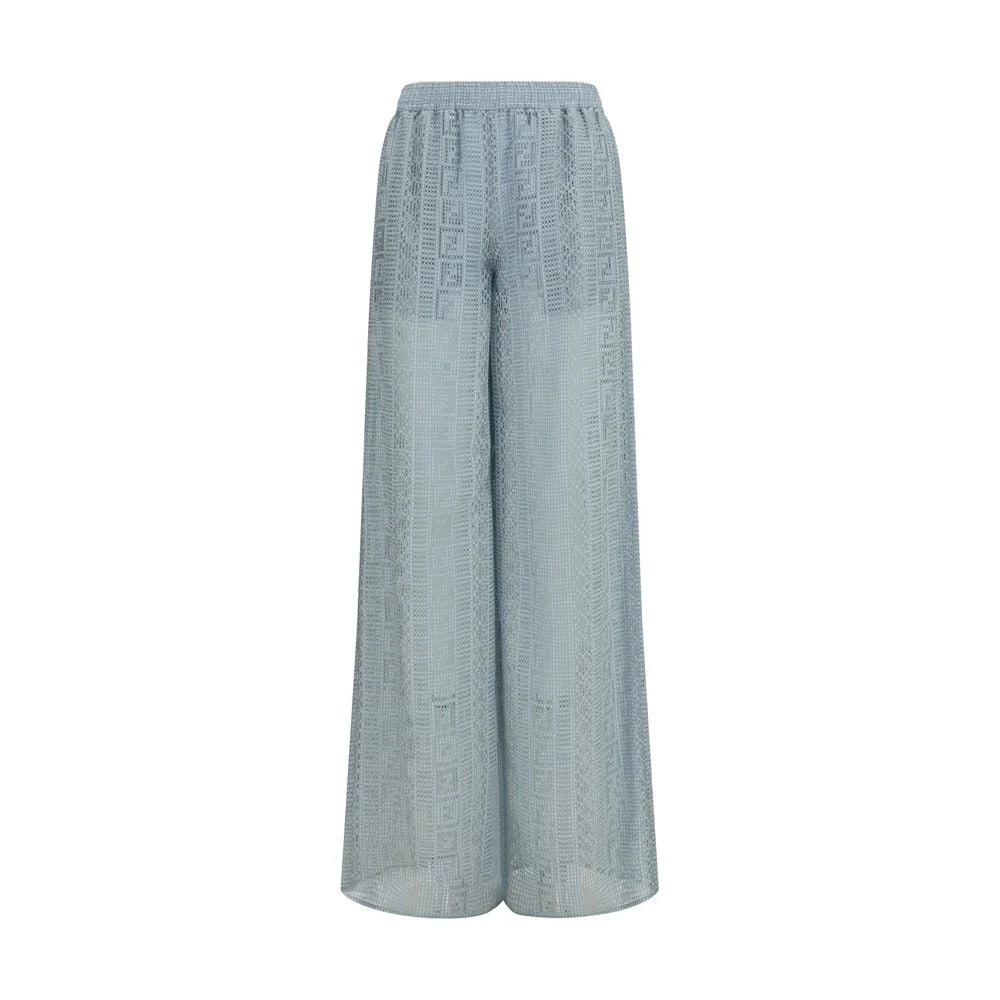 Fendi Blue Viscose Casual Pants - IT38 | S