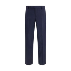 Fendi Blue Wool Oves Aries Dress Pants