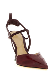Fendi Bordeaux Lamb Leather Platform Pumps