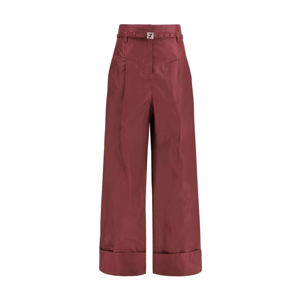 Fendi Bordeaux Silk Dress Pants - IT40 | M