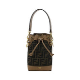 Fendi Brown Calf Leather Bos Taurus Backet Bag