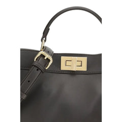 Fendi Brown Calf Leather Bos Taurus Shoulder Bag
