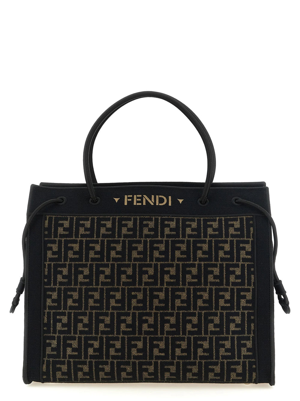 Fendi Brown Cotton Tote Bag