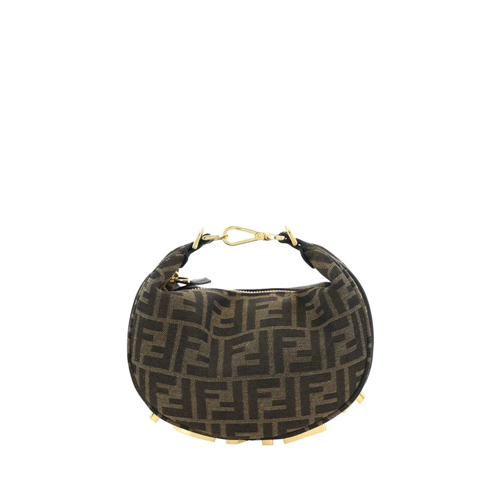 Fendi Brown Fabric Shoulder Bag