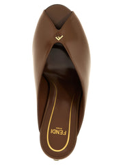 Fendi Brown Lamb Leather High Heel Pumps - EU40/US10